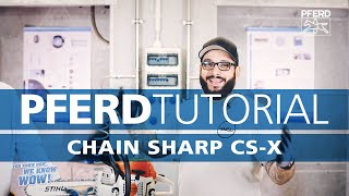 PFERD Tutorial für das Kettensägeschärfgerät CHAIN SHARP CSX  Mit Matthias amp Hassan [upl. by Groveman647]