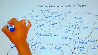 Where is the Strait of Gibraltar  Straits of Gibraltar  Strait of Gibraltar map  5min Knowledge [upl. by Atikcir]