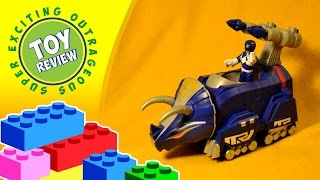 Imaginext Power Rangers Blue Ranger amp Triceratops Zord [upl. by Rora]