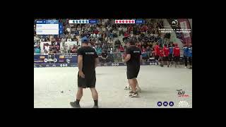 Petanque French Championships Triplet 2024 Bonetto Myron Montoro vs Poletti Joseph Christophe [upl. by Thorr]