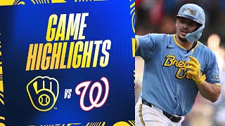 Nationals vs Brewers Game Highlights 71424  MLB Highlights [upl. by Farmelo]