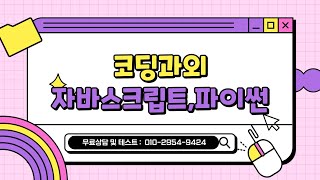 코딩배우기 자바스크립트 코딩기초 파이썬 일대일 과외 앱창작 프로그래밍언어 강좌 [upl. by Carly]