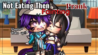 Not Eating Then Fainting Prank Gacha Club [upl. by Gnas]