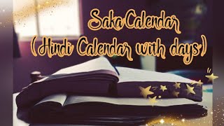 Saka Calendar  Hindi Calendar with months name and month days [upl. by Dyol699]