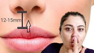 Make PHILTRUM shorter and Lift Upper Lip Naturally with This Exercise and Massage [upl. by Allard]