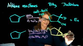 alkene reaction with deuterated borane BD3 Dr Tania CS [upl. by Saudra]