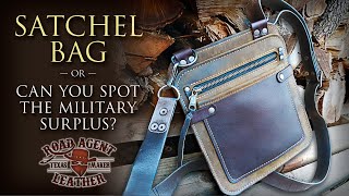 Making a Leather Bag Satchel with an AK47  AK74 Sling Leatherworking ASMR [upl. by Ttirrem568]