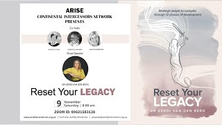 Reset your Legacy by Dr Gerdi van den Berg [upl. by Eltsirk565]