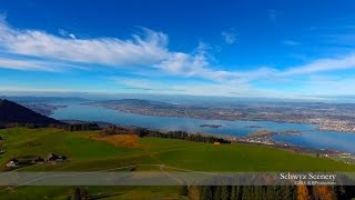 4K Lake Sihlsee Körnlisegg Schwyz SWITZERLAND アルプス山脈 dji airview [upl. by Dunston]