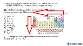 ⚗️ Determining Metallic Character based on Periodic Table Trends [upl. by Evante838]