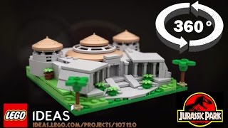 360° LEGO Microscale Jurassic Park  360 Degree Look [upl. by Neom]