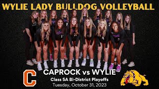 Wylie Bulldog Volleyball 2023 Wylie Lady Bulldogs vs Amarillo Caprock Lady Longhorns [upl. by Meri]