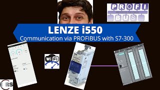 LENZE i550  Profibus Communication with S7300 and monitoring drive parameters via WIFI [upl. by Cutter]