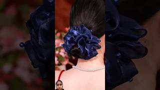 Hairstyle with hair accessories🥰unique hairtutorial viral foryou youtubeshorts [upl. by Noet]