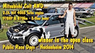 Mitsubishi Colt AWD 929s  251kmh 1st Place Hockenheim 2014 [upl. by Nolos]