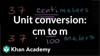 Unit conversion centimeters to meters  Measurement and data  5th grade  Khan Academy [upl. by Meehsar415]