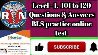 BLS practice online test level 1 questions and answers 101 to 120Manjulajoseph2013 [upl. by Wiencke]