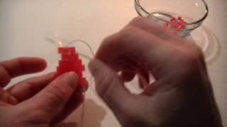 Brick Stitch Quick Single Bead Increase in Brick Stitch Beading [upl. by Enimisaj]