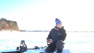 Early Ice Fishing on Fish Cribs W Garmin Panoptix Panfishing [upl. by Minna]