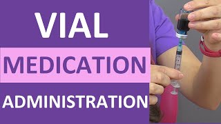 Vial Medication Administration How to Withdraw Vial Medication Nursing Skill [upl. by Lynea]