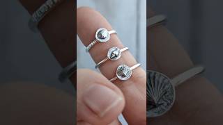 Using a Gemina shot plate and hammer to get these adorable silver shells and make stacking rings ✨ [upl. by Erehs]