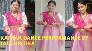 KATHAK DANCE PERFORMANCE BY TATA KRITIKA  TALENT HUNT [upl. by Neirrad]