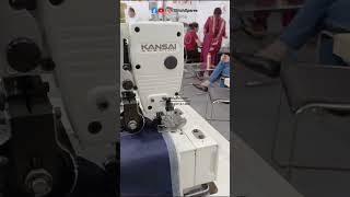 KANSAI SPECIAL DLR1509P Belt Attaching 6Needle Industrial Sewing Machine [upl. by Nomzaj]