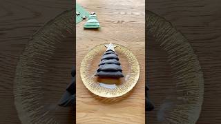 EASY Christmas Tree Napkin Folding shorts christmastable napkinfolding [upl. by Salvador594]