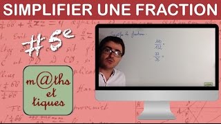 Simplifier une fraction 2  Cinquième [upl. by Nevar358]