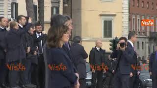 Mattarella arriva alle celebrazioni del 4 Novembre allAltare della Patria [upl. by Vickie]