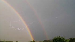 Gewitter vom 1 Juni 2015 mit doppeltem Regenbogen im Lkr Erding Zusammenschnitt [upl. by Dewey]