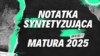 Notatka syntetyzująca w 2 minuty Matura 2025  język polski [upl. by Airretnahs]