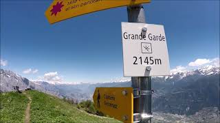 Randonnée Grand Garde2145m et La Seya2182en boucle depuis Passerelle à FarinetValais 130621 [upl. by Obel]