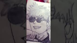 Gojo face shortvideo drawing art [upl. by Laira24]