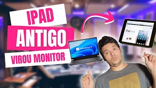 Como transfomar seu IPAD antigo em MONITOR  Passo a Passo [upl. by Celinda]