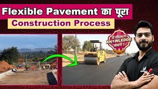 Complete Guide to Construction Process of Flexible Pavement  Tips amp Step of Road Construction [upl. by Yenhpad]