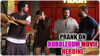 Prank on Bubblegum Heroine Maanasa Choudhary  Roshan Kanakala  Telugu Pranks  FunPataka [upl. by Lattie283]