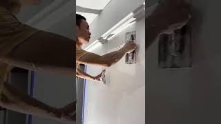 Painter Applying putty  Puttying for renovation putty 241013 [upl. by Anivahs]