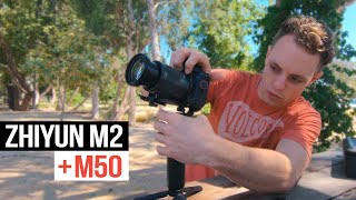 Zhiyun Crane M2 amp Canon M50  Can It Take the Weight [upl. by Schargel854]