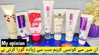 Top 7 medicated whitening creams review  Comparison  which cream is best  Must watch [upl. by Oswin603]