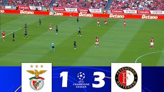 SL Benfica x Feyenoord 13  Liga dos Campeões da UEFA 202425  Resumo da Partida [upl. by Bolanger26]