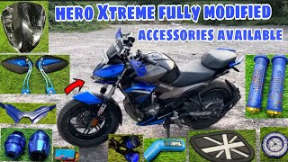 Hero Xtreme 125r modified all accessories available best modification Xtreme 125r [upl. by Delfine]