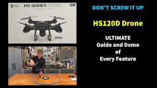 NEW  HS120D Drone ULTIMATE Guide and Demo of EVERY Feature  Holy Stone Howto Manual  Beginners [upl. by Claribel594]