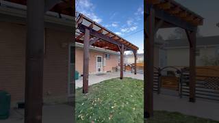 Building Patio Cover 🌴🔥 architecture diy patiodesign pergola patiocover home backyarddesign [upl. by Muhcon21]