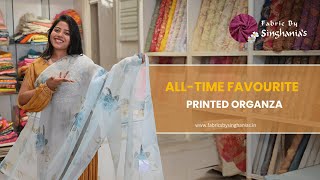 Easy Breezy Printed Organza Fabrics  FABRIC BY SINGHANIAS [upl. by Netsyrc]