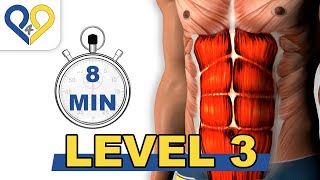 8 Min Abs Workout  Level 3  P4P Music [upl. by Hurst]