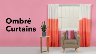 DIY Ombré Fabric  Dip Dye Curtains for Your Home [upl. by Lulita]