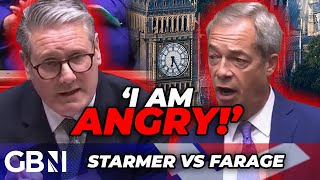 Im ANGRY Farage and Starmer face off in FURIOUS row over twotier Britain in FIRST PMQs CLASH [upl. by Margot734]