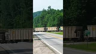 CN Freight Train Wakefield Street Wakefield NH [upl. by Mic]