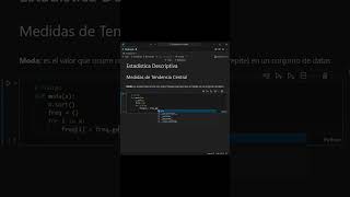 Estadística con python Moda datos estadistica python tutoriales [upl. by Yentruoc]